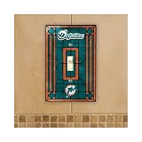 Miami Dolphins - NFL Art Glass Single Switch Plate Cover