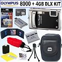 Olympus Stylus Tough 8000 12MP Digital Camera (Black) + 4GB Deluxe Accessory Kit