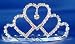 Apparel : Rhinestone Hearts Petite Tiara Style 2 1/2" Comb~ Available individually or in 6 packs
