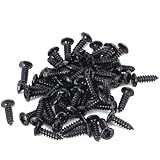 Generic Black Guitar Bass Pickguard Screw For Electric Guitar Pack of 50
