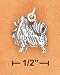 Animals Ch-3157 : Sterling Silver 3d Antiqued Pomeranian Charm