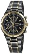 Seiko Men's SNAA30 Alarm Chronograph Black Ion Watch