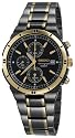Seiko Men's Alarm Chronograph Black Ion Watch #SNAA30