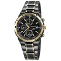 Seiko Men's SNAA30 Alarm Chronograph Black Ion Watch