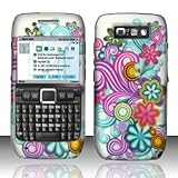 Color Flowers Hard Snap On Case Cover Faceplate Protector for Nokia E71 Str ....