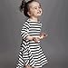 Hatop 1PC Black White Striped Dress Casual Family Clothes Girls Dress