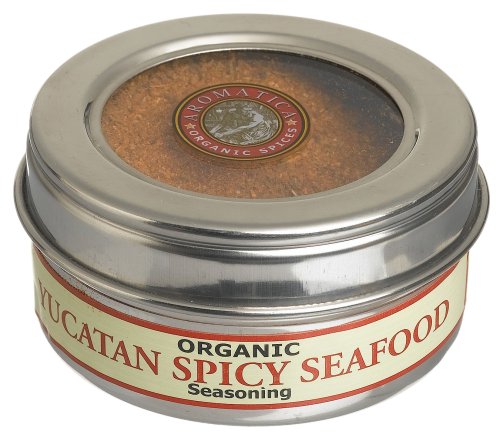 Aromatica Organics Yucatan Spicy Seafood Seasoning, 3.3-Ounce Tin (Pack of 3) by Aromatica Organics