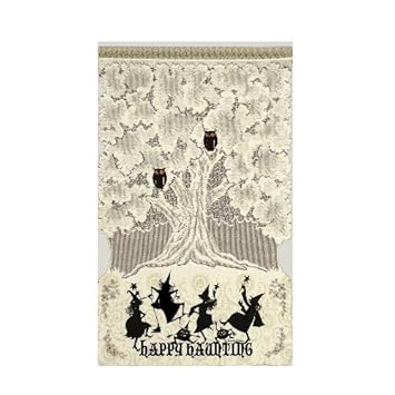Heritage Lace Happy Haunting 12-Inch by 17-Inch Wall Hanging, Ecru