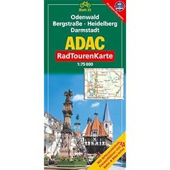 ADAC RadTourenKarte 33. Odenwald, Bergstra�e, Heidelberg. 1 : 75 000