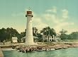 Biloxi Light in Mississippi, ca. 1901 - Exceptional Print of a Vintage Photochrom Image from the Library of Congress Collection