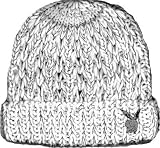 Playboy Beanie - White Large Cable Knit Bunny Logo Cap Hat Skull