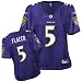Joe Flacco Purple Reebok Premier Baltimore Ravens Women's Jersey - Small