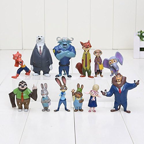 Zootopia, Mystery Mini Figure set of 12 Utopia Action Figure Movie Pvc Models 4-8cm Nick Fox Judy Rabbit Dolls