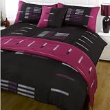 Cuba Pink Black Bed In A Bag Bedding Set, Double Bed