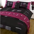Cuba Pink Black Bed In A Bag Bedding Set, Double Bed