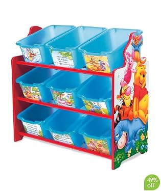 Winnie the Pooh Toy Bin Organiser