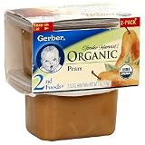 Review Gerber  / Gerber 2nd Foods Tender Harvest Organic Pears, 8-Count, 2-Pack, 3.5-Ounce Unit (Pack of 2)