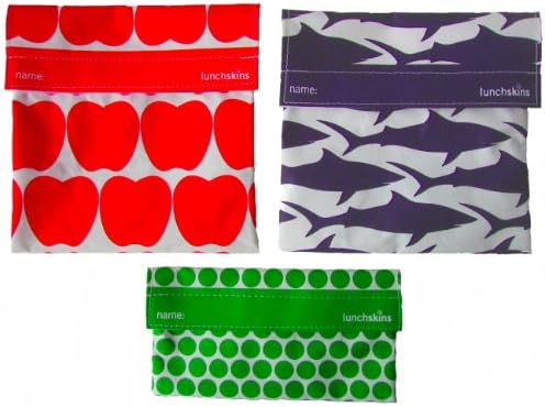 LunchSkins Reusable Sandwich and Snack Bags Set - 3 Pack