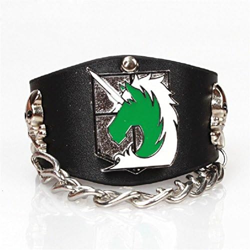 CSG Punk Rock Scene Accessories Attack On Titan Pu Leather Bracelet