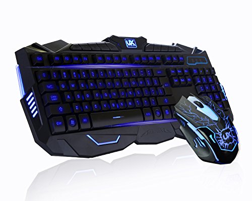 BlueFinger Three Color Adjustable Luminous with Purple Red Blue Gaming