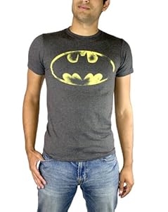 Batman Official Logo Dark Knight Black Men's T-shirt M
