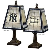 Review Memory Company  / New York Yankees Memory Company Art Glass Table Lamp MLB Baseball Fan Shop Sports Team Merchandise