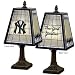 New York Yankees Memory Company Art Glass Table Lamp MLB Baseball Fan Shop Sports Team Merchandise