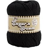 Spinrite Sugar'n Cream Yarn Solids, Super Size, Black