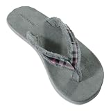 Dockers - Ladies Plaid Flip Flop, Grey, Pink by