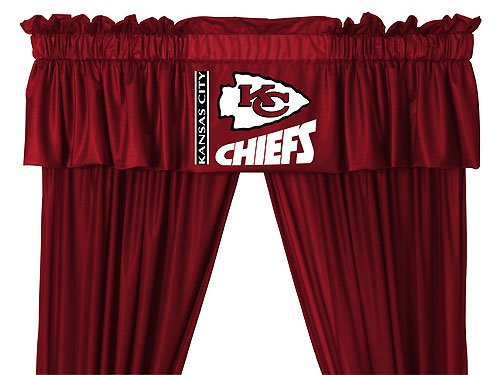 NFL Kansas City Chiefs 5pc Curtain Set Jersey Drapes and Valance