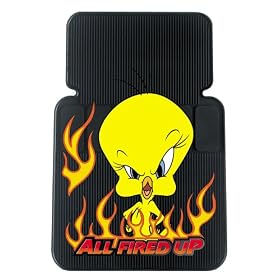 Tweety "All Fired Up" Universal-Fit Molded Front Floor Mat - Set of 2