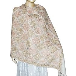 Wool Wraps Kashmir Sozuni Embroidered Shawl 28 x 75 inches (ebsp012)