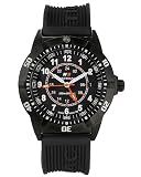 H3 Tactical Men's H3.312231.09 COMMANDER GMT Black Silicone Watch