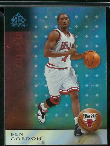 2006 /07 Upper Deck Reflections Ben Gordon Chicago Bulls Basketball Card #13 - Mint Condition - Shipped In Protective ScrewDown Case !