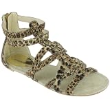 Capelli New York Leopard Prtined Ladies Gladiator Sandal