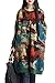 Mordenmiss Women's Denim Dresses Long Sleeve Casual Shirt Dress with Unique Pockets