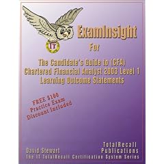 Examinsight for 2003 Cfa Level I Certification: The Candidates Guide to Chartered Financial Analyst Level- I Learning Outcome Statements