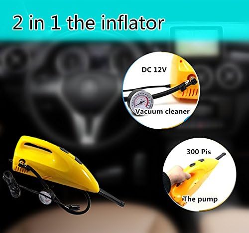Car Air Pump / Car Cleaners - 2 in 1 Portable Tire Pressure - Shrewd housewife Required