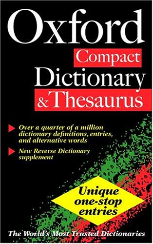 the oxford compact dictionary and thesaurus