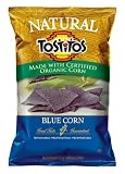 Frito Lay Tostitos Natural Blue Corn Flavored Tortilla Chips, 9oz Bags (Pack of 6)