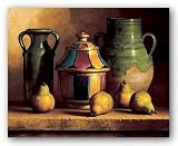 Moroccan Pottery with Pears by Loran Speck 30"x24" Art Print Poster