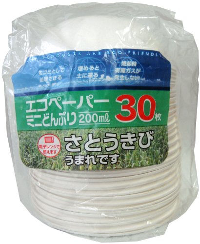 大和物産 エコペーパー ミニどんぶり 200ml 30枚