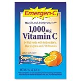 Emergen-C Immune Defense Drink Mix, 0.3 oz, Super Orange Flavor, 50/Pack