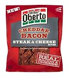 Oh Boy! Oberto Cheddar Bacon Steak & Cheese Bites, 3.25-Ounce Pouches (Pack of 4)