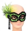 Neon Green Lace Mask - Neon Green