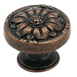 Amerock BP1336-RBZ Natural Elegant Leaf 1-11/32 inch Diameter Knob, Rustic Bronze