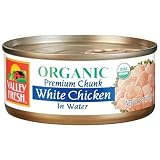 Valley Fresh Organic White Chicken in Water, 5-Ounce Cans (Pack of 4)