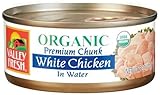 Valley Fresh Organic White Chicken in Water, 5-Ounce Cans (Pack of 4)