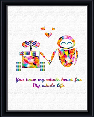 Aprilskys Workshop 11X14 Wall-E and EVE Canvas Art Print Wall Decor Home Décor Room Deco Inspirational Wall Art Gift A212