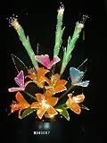 Fiber Optic Lily Flowers and Butterfly